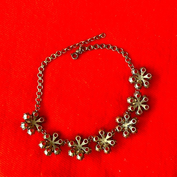 J Crew Crystal Flower statement nacklace - Picture 2 of 4